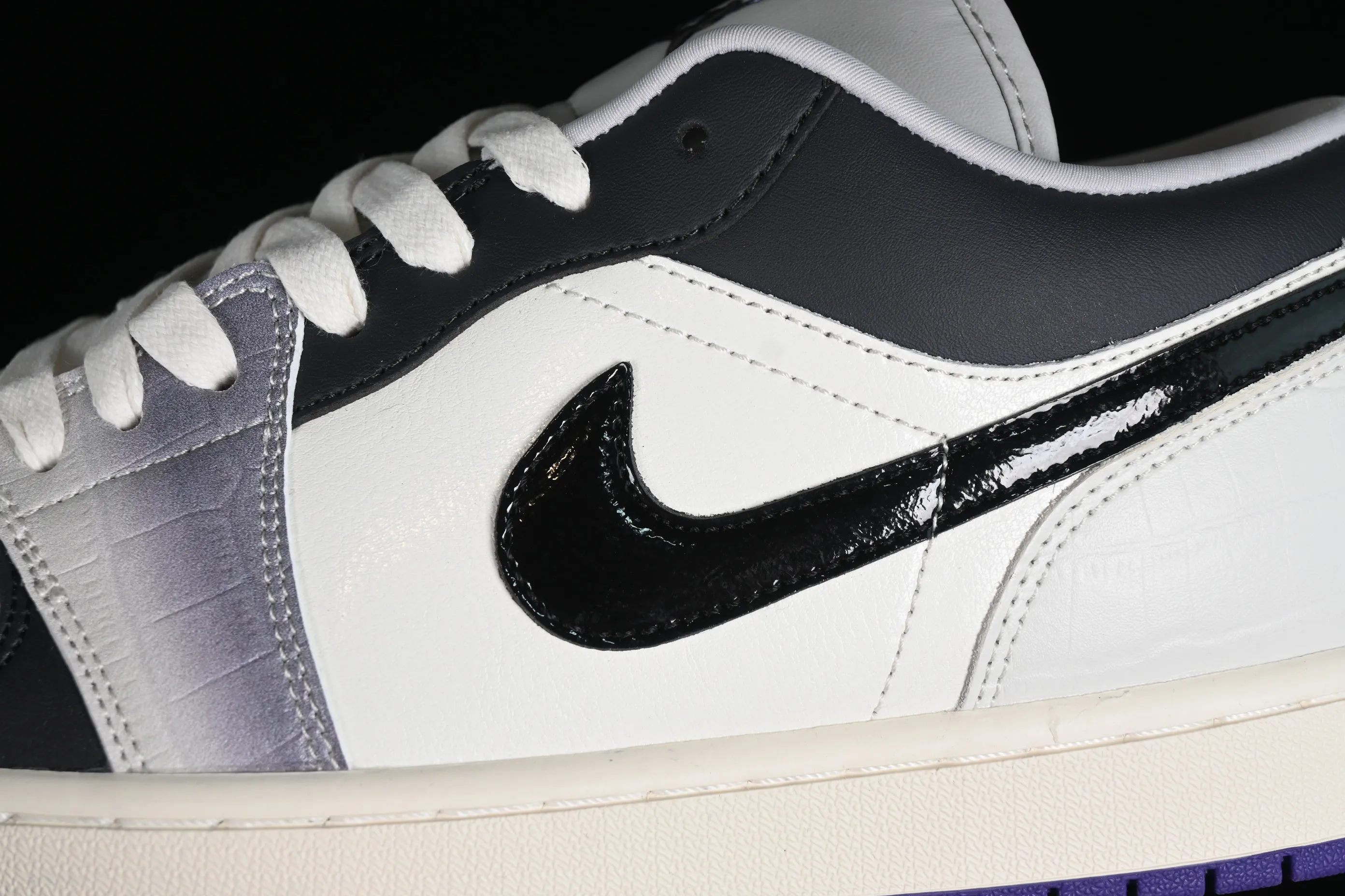 All categories Air Jordan Jordan series basketball shoes Air Jordan 1 Low Air Jordan 1 Low "Purple" AJ1 Joe 1 white black purple low-top cultural casual sneakers HF5759-101